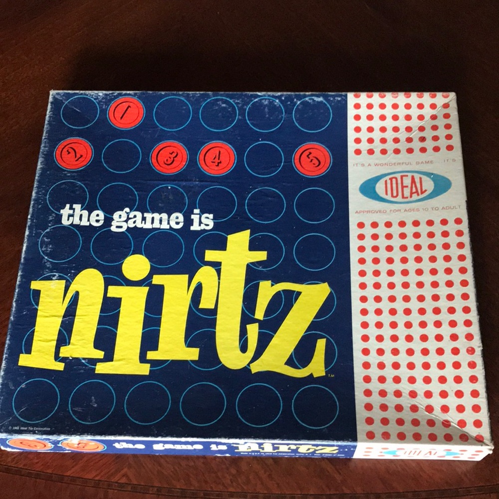 Vintage 1961 board game NIRTZ by Ideal